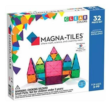 Juegos Magna-tiles - Juego De 32 Colores Transparentes, Las