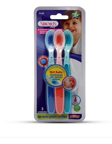 Simonds, Set De Cuchara Bebé 6+, Suaves, Detector De Calor