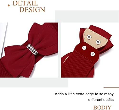 Bodiy, Cinturón De Cintura Elástico Con Lazo Para Mujer, Cin