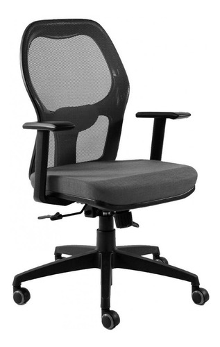 Silla Gamma Oficina Con Apoyo Lumbar Base Cromada