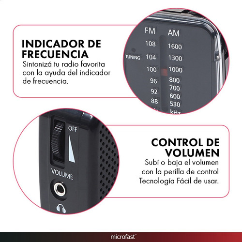 Radio Portátil Am/fm Entrada Auricular 3.5mm Pilas Pequeña