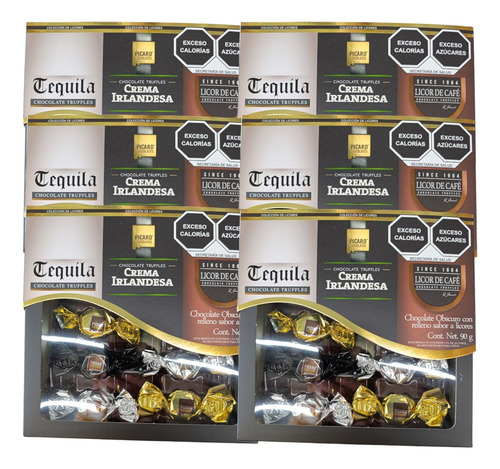 Chocolate Colección Licor 2p 90g C/u Tequila Irlandés Café E