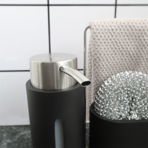 Dispensador De Jabón De Cocina Esponja Y Cepillo