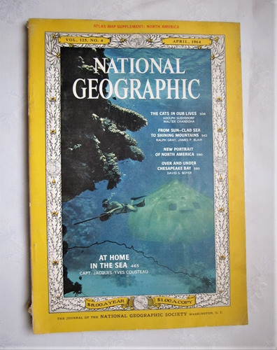 9 Revistas National Geographic 1964 Cada Una 360