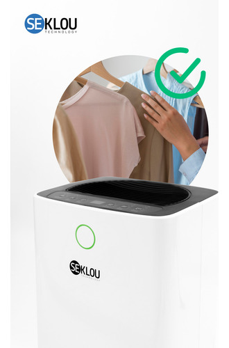 Potente Deshumidificador Seklou Compresor Extrae Humedad 35m Color Blanco