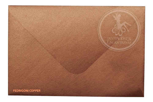 100 Sobres Mini Dinero Papel Nacarado 140g 8x11cm Color Cobre / Copper