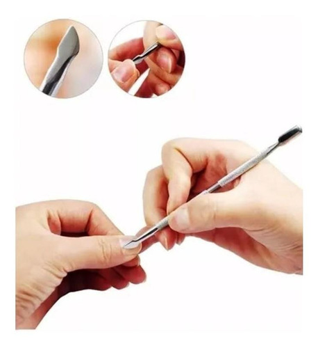 Imagem 4 de 4 de Mundial Alicate De Cuticula 522 + Espatula Inox Kit 10un