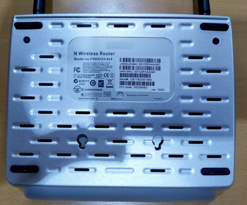 Router Belkin N Wireless 300mbps. 100% Funcional. (Usado)