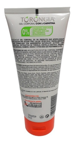 Imagen 2 de 3 de Gel Reductor Y Reafirmante Corporal Con L-carnitina 180gr