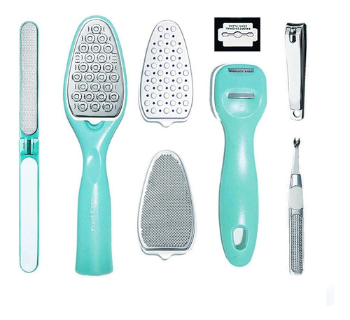 Kit Pedicure Profesional Lima, Cortauñas, Corta Callos 8pz