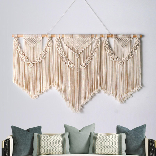 Tapiz Grande Tejido De Macramé Para Colgar En La Estilo A