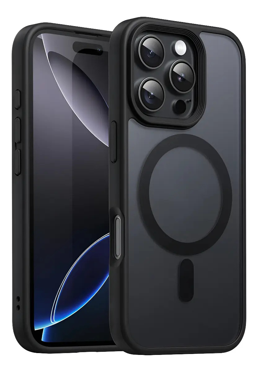 Capa Capinha Para iPhone Mag-safe 16 Pro Max Preto Gurumania