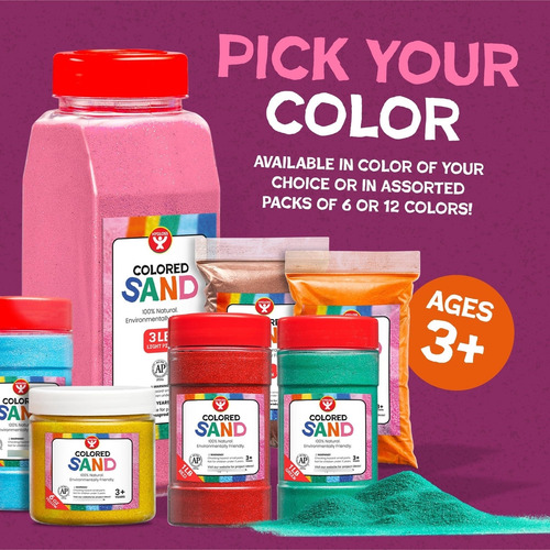 Arena De Juego De Colores 3 Libras Arcoíris Brillante