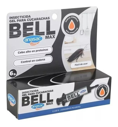 Bell Max Gel Para Cucarachas Anasac 6g.