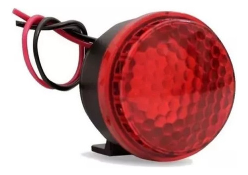 Sirene Piezo 6 Tons Com Led Vermelho 12v Marcha Ré Universal