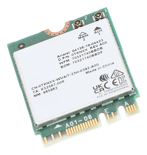 Placa Wifi6 1650x Ax200 Desktop Network 5g 2.4g De Banda Dup