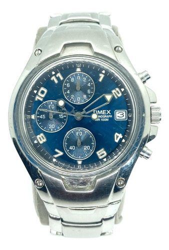 Reloj Timex Cuarzo Cronómetro Azulraro No Citizen Casio (Usado)