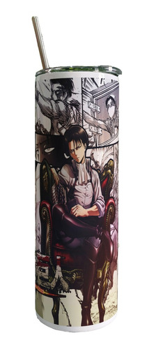 Termo Skinny Tumbler De Levi Ackerman De Shingeki No Kyojin