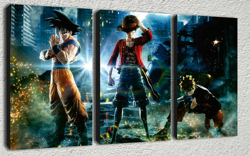 Cuadros Naruto Goku Dragon Ball One Piece Luffy  90x57 Cm