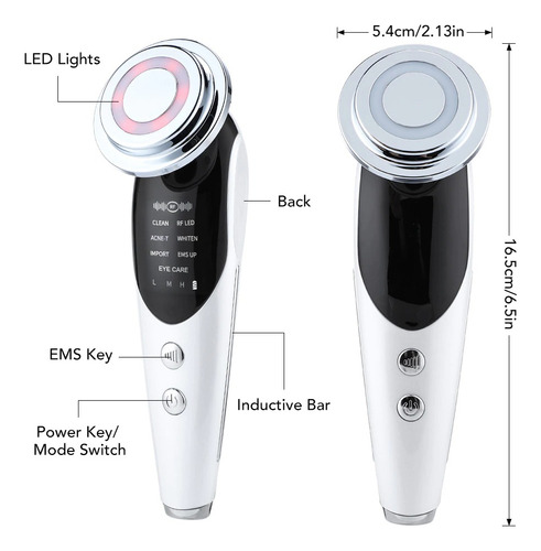 Masaje Microcorriente Ems Rostro Joven Limpio Tonifica 7 N 1