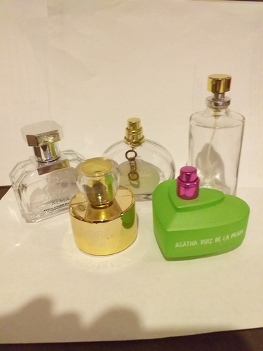 Frascos Vacios De Perfume Lote Son 5 Hermosos (Usado)