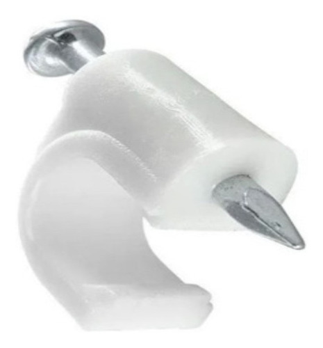 2000pcs Grampo Fixa Fio Cabo Coaxial Miguelao 6mm Branco