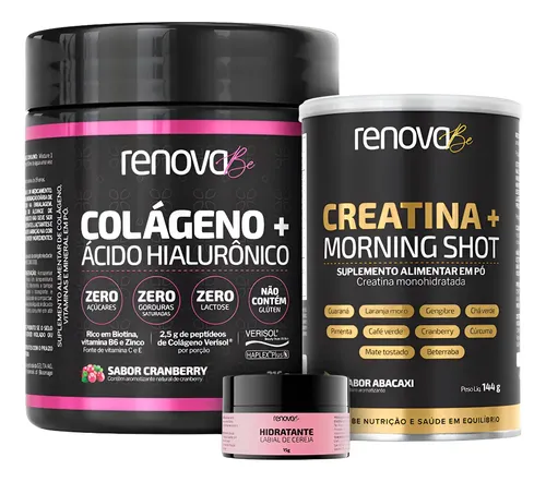 Colágeno Verisol E Creatina Monohidratada Renova Be Original