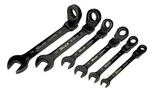 Set Llaves Stanley Stht9-91444 Combinadas Con Crique Tech3 Negro