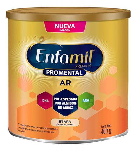 Imagen 1 de 1 de Leche de fórmula  en polvo  Mead Johnson Enfamil A.R. Premium  en lata de 400g - 0  a  12 meses