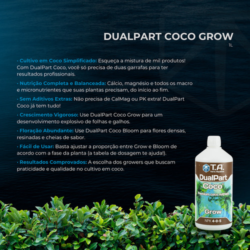 Kit Fertilizantes Premium Dualpart Coco Grow E Bloom