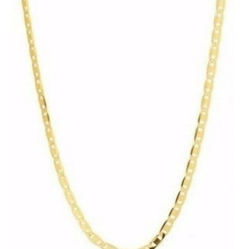 Corrente Cordão Piastrine Maciça 60cm Em Ouro 18k-750