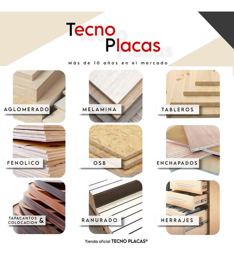 Placa Melamina Blanca Mdf 2,75 X 1,83 18mm - Tecno Placas