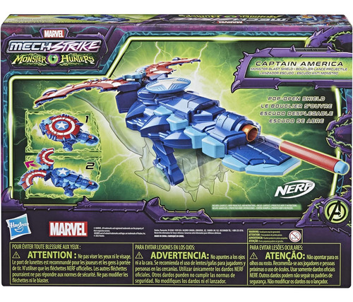 Marvel Avengers Mech Strike Monster Nerf Capitán América Mon