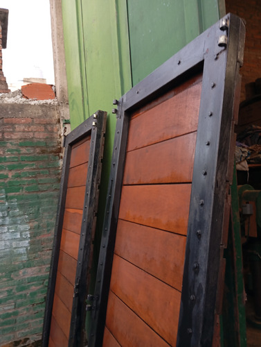 2 Puertas De Viraró Y Hierro 218 Alto X 170 Ancho La Plata Marrón