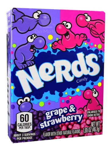 Mini Balas Nerds For The Love Strawberry And Grape - Eua