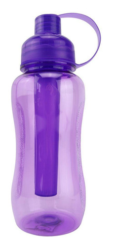 Squeeze Plástico Com Porta Gelo 600ml - Roxo