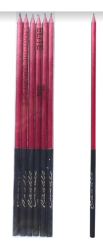 Imagen 2 de 2 de 8 Velas Color Rojo