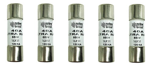 Fusível Cartucho 40a 500v 14x51 U. Rápido Interfuss (kit/5)