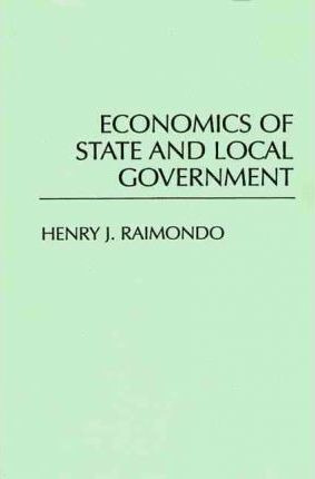 Libro Economics Of State And Local Government - Henry J. ...