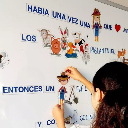 Imagen 3 de 5 de Juego Imantado Para Crear Cuentos Con Personajes De Ficción