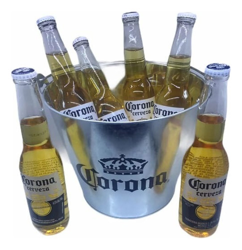 Frapera Balde Cerveza Corona Original Bucket + 6 Porrones