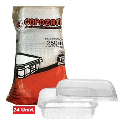 24 Unid Pote Descartável 250ml Freezer Microondas