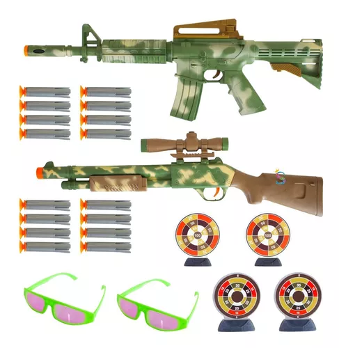 Arminha Nerf Rifle Pistola Espingarda Camuflada Metralhadora