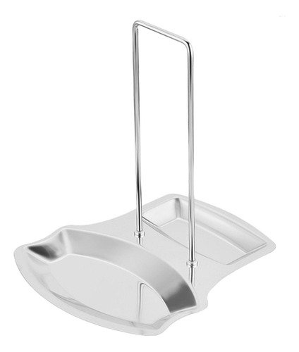Reposacucharas De Acero Inoxidable Con Soporte For Plateado