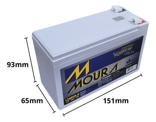 Bateria Para Nobreak Moura 12mva9 12v 9ah