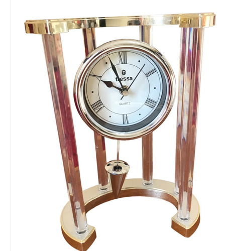Reloj De Mesa Pendulo Tressa Quartz Vintage Lujoso