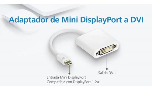 Adaptador Mini Displayport A Dvi-i 24+5 Blanco