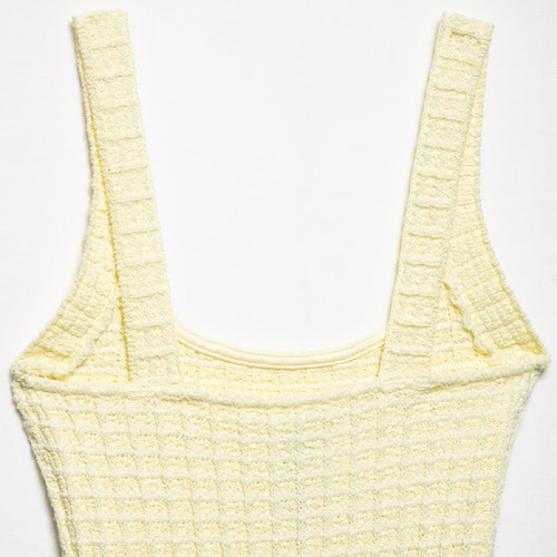 Moda Sin Espalda Con Botones Amarillos Con Willshela Women