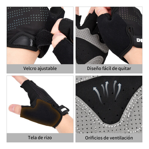 Guantes Ciclismo Bicicleta Con Palma Gel Cortos