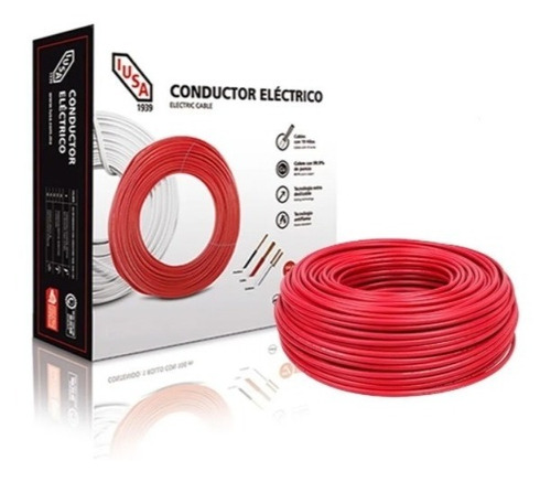 Caja 100 Mts Cable Iusa Thw Calibre 12 Awg 100% Cobre